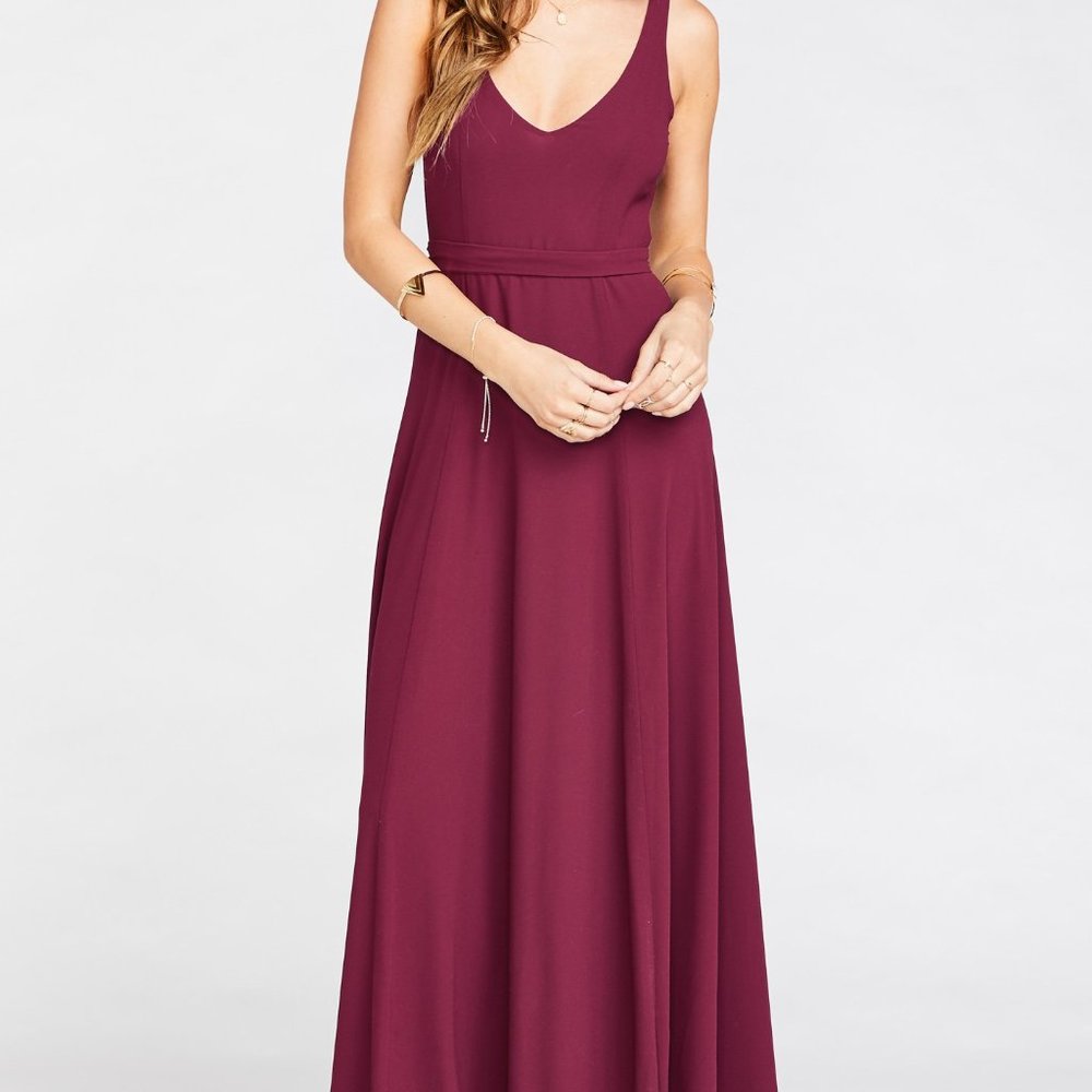Show Me Your Mumu Jenn Maxi Merlot Chiffon